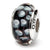 Sterling Silver Black/White Hand-blown Glass Bead Charm hide-image