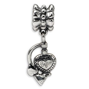 Sterling Silver Perfume Atomizer Dangle Bead Charm hide-image