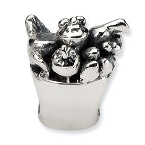 Sterling Silver Fruit Bowl Bead Charm hide-image