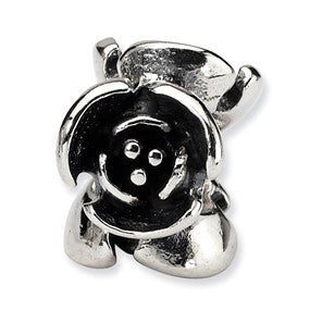 Sterling Silver Flower Bead Charm hide-image