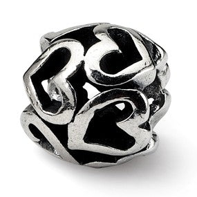 Sterling Silver Heart Bead Charm hide-image