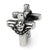 Sterling Silver Kids Angel Cross Bead Charm hide-image