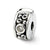 Hinged CZ & Dots Clip Charm Bead in Sterling Silver