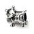 Dairy Cow Charm Bead in Sterling Silver