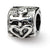 Sterling Silver Heart and Anchor CZ Bead Charm hide-image