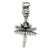 Kids Dragonfly Charm Dangle Bead in Sterling Silver