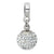 Sterling Silver April Swarovski Elements Ball Dangle Bead Charm hide-image