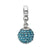 Dec Swarovski Elements Ball Charm Dangle Bead in Sterling Silver