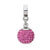 Oct Swarovski Elements Ball Charm Dangle Bead in Sterling Silver