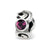 Feb Swarovski Elements Birthstone Charm Bead in Sterling Silver