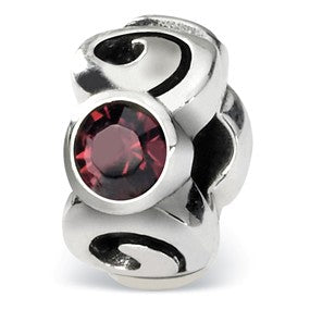 Sterling Silver June Swarovski Elements Birthstone Bead Charm hide-image