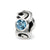 March Swarovski Elements Birthstone Charm Bead in Sterling Silver