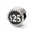 2-sided Vegas Charm Bead in Sterling Silver