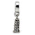 Leaning Tower of Pisa Charm Dangle Bead in Sterling Silver