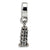 Sterling Silver Leaning Tower of Pisa Dangle Bead Charm hide-image