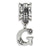 Letter G Charm Dangle Bead in Sterling Silver