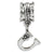 Letter U Charm Dangle Bead in Sterling Silver