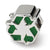 Sterling Silver Enameled Recycle Symbol Bead Charm hide-image