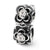 CZ Connector Charm Bead in Sterling Silver