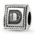 Sterling Silver Letter D Triangle Block Bead Charm hide-image