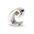 Letter C Script Charm Bead in Sterling Silver