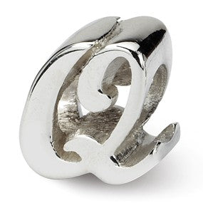 Sterling Silver Letter Q Script Bead Charm hide-image