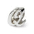 Letter Q Script Charm Bead in Sterling Silver