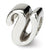 Sterling Silver Letter V Script Bead Charm hide-image