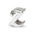 Letter Z Script Charm Bead in Sterling Silver