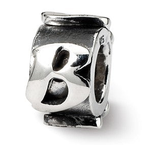 Sterling Silver Letter B Message Bead Charm hide-image