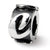 Sterling Silver Letter C Message Bead Charm hide-image