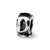 Letter D Message Charm Bead in Sterling Silver