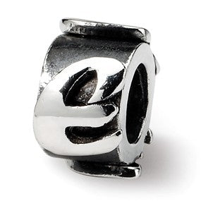 Sterling Silver Letter E Message Bead Charm hide-image