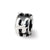 Letter H Message Charm Bead in Sterling Silver