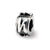 Letter M Message Charm Bead in Sterling Silver