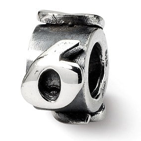 Sterling Silver Number 6 Message Bead Charm hide-image