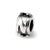 Letter N Message Charm Bead in Sterling Silver