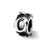 Letter O Message Charm Bead in Sterling Silver