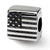 Sterling silver Flag Bead Charm hide-image