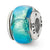 Sterling Silver Blue Dichroic Glass Bead Charm hide-image