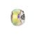 Yellow Dichroic Glass Charm Bead in Sterling Silver