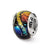 Sterling Silver Rainbow Dichroic Glass Bead Charm hide-image