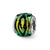 Yellow Dichroic Glass Charm Bead in Sterling Silver