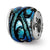 Sterling Silver Blue Dichroic Glass Bead Charm hide-image