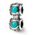 Sterling Silver Turquoise CZ Connector Bead Charm hide-image