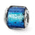 Sterling Silver Blue Dichroic Glass Bead Charm hide-image