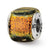 Sterling Silver Orange Dichroic Glass Square Bead Charm hide-image