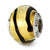 Sterling Silver Gold/Black Italian Murano Bead Charm hide-image