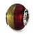 Sterling Silver Gold/Red Italian Murano Bead Charm hide-image