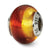 Yellow/Red Italian Murano Charm Bead in Sterling Silver